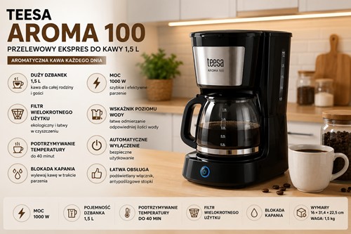 Przelewowy ekspres do kawy 1,5L AROMA 100