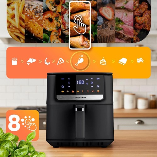 Frytkownica beztłuszczowa Air fryer Berdsen BD-662 czarna