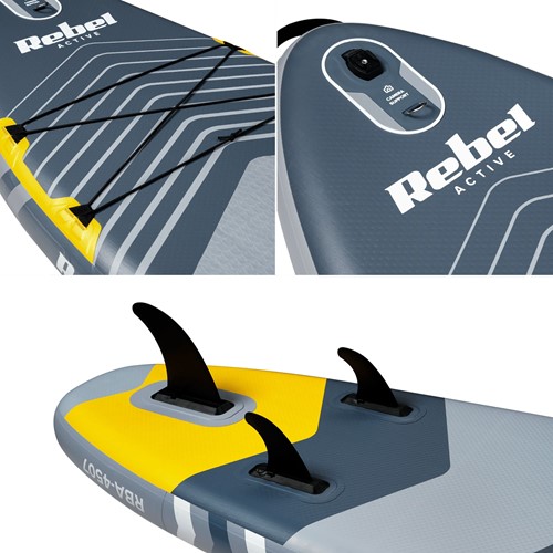 Deska SUP Rebel Active RBA4507 szara