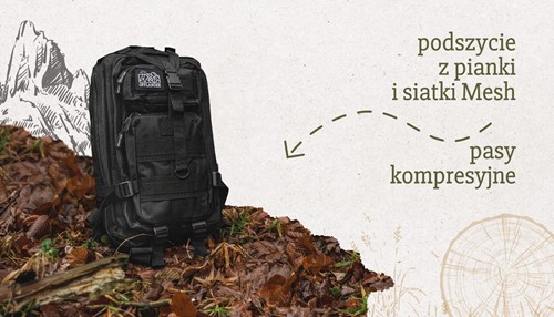 Plecak turystyczny Offlander Survival 25l czarny