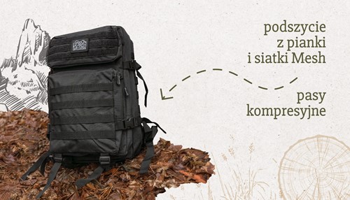 Plecak turystyczny Offlander Survival 43l czarny