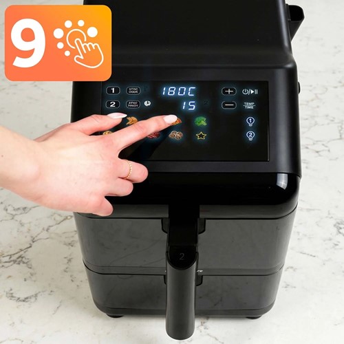 Frytkownica beztłuszczowa dwukomorowa pionowa 11.6 l Air fryer frytownica Berdsen 3000W BD-663