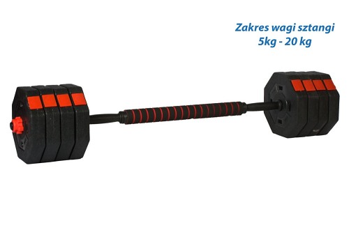 Regulowane hantle treningowe Energetic Body 2x20 kg
