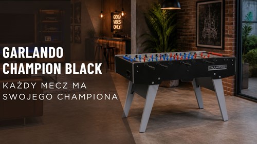 Stół do gry piłkarzyki Garlando Champion Black Telescopic