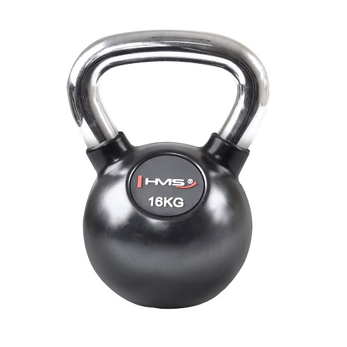 KETTLEBELL ŻELIWNY KGC OGUMOWANY UCHWYT CHROM HMS