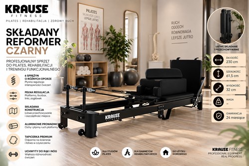 Składany Reformer Czarny Krause Fitness