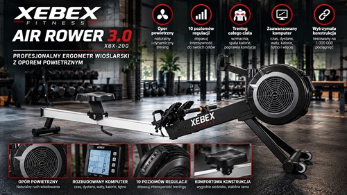 Ergometr wioślarski Xebex Air Rower 3.0 XBX-200