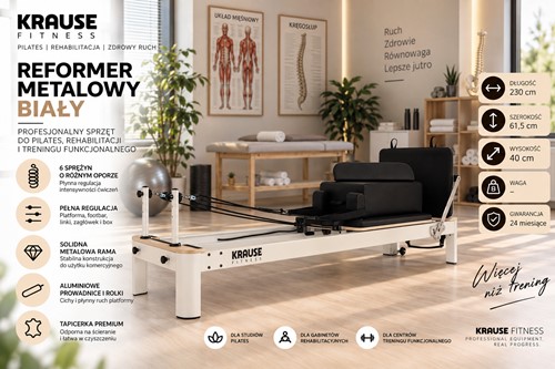 Reformer Metalowy Biały Krause Fitness