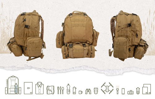 Plecak turystyczny Offlander Combo 38l khaki