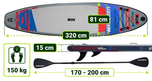 Urbogym SUP HAILSTORM 320