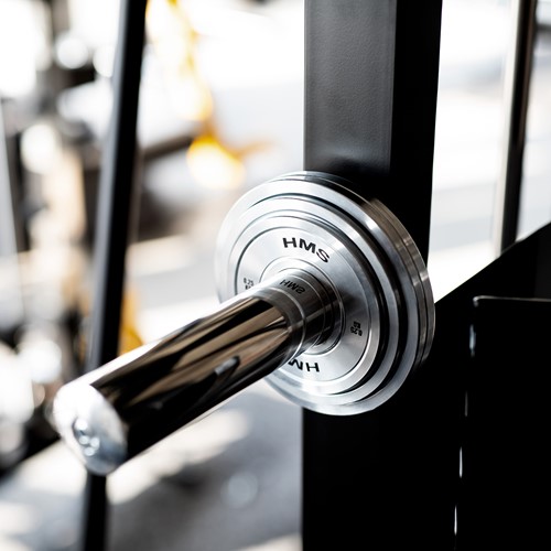 Zestaw stalowych talerzy olimpijskich kalibrowanych HMS TOS 2 x 10 - 25 kg (140 kg)
