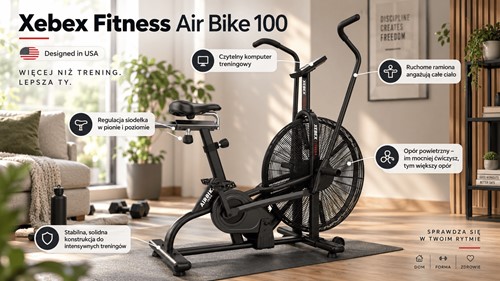 Xebex Fitness Air Bike 1000