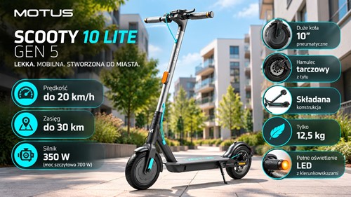 Hulajnoga elektryczna Motus Scooty 10 Lite GEN 5