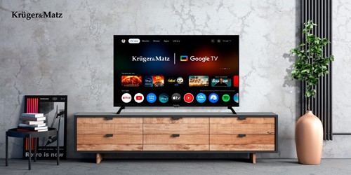 Telewizor Kruger&Matz 40" FHD Google TV 5.0, DVB-T2/S2/T/C H.265 HEVC
