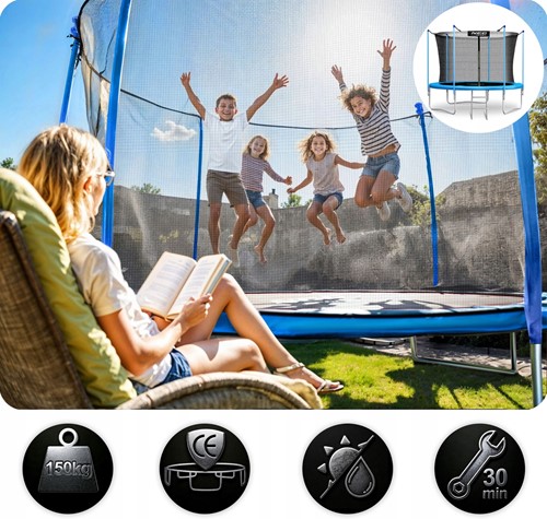 Trampolina ogrodowa NEO SPORT 10FT 312 cm z siatką wewnętrzną