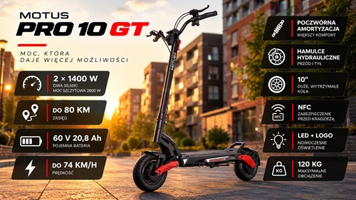 Hulajnoga elektryczna Motus Pro 10 GT