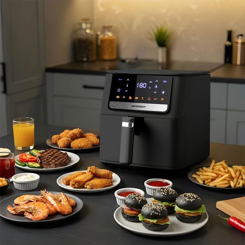 Frytkownica beztłuszczowa Air fryer Berdsen BD-662 czarna