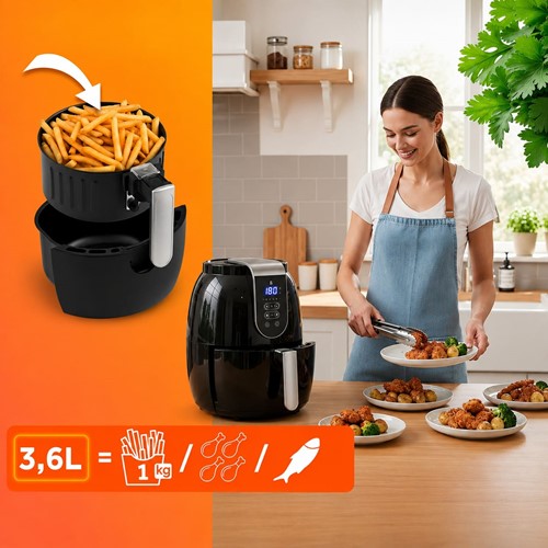 Frytkownica beztłuszczowa Air fryer frytownica 3,6l Berdsen BD-651