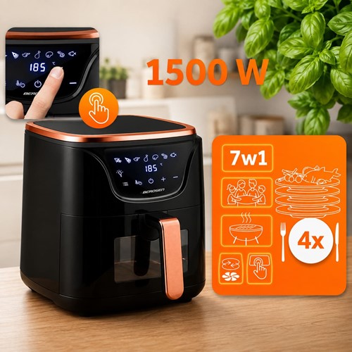 Frytkownica beztłuszczowa Air fryer BD-652 czarno-złota