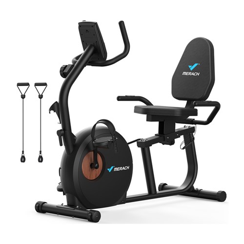 Rower treningowy poziomy MERACH MR-S23B1-EU (czarny)