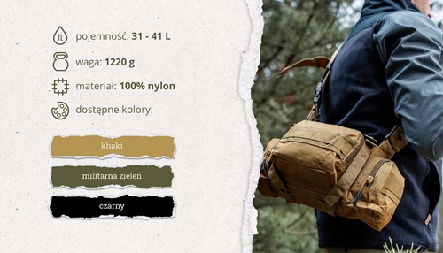 Plecak turystyczny Offlander Combo 38l khaki