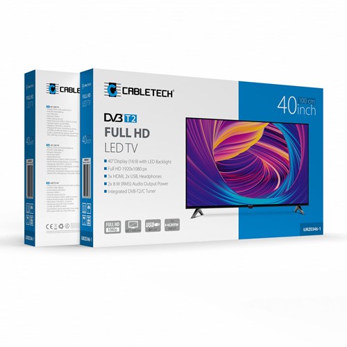 Telewizor Cabletech 40" FHD DVB-T2 H.265 HEVC