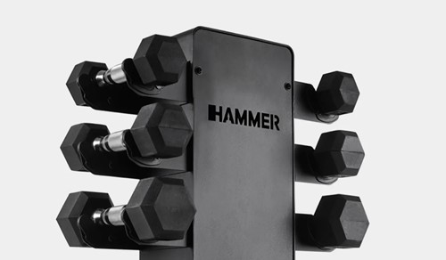 Zestaw hantli HEX ze stojakiem Hammer 1-10 kg