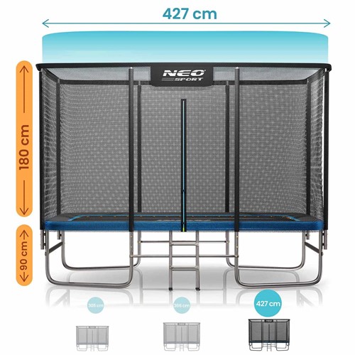 Trampolina ogrodowa NEO SPORT 14x10ft/427x305cm