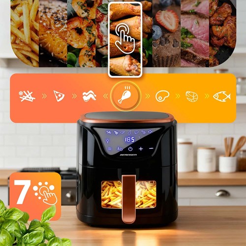 Frytkownica beztłuszczowa Air fryer BD-652 czarno-złota