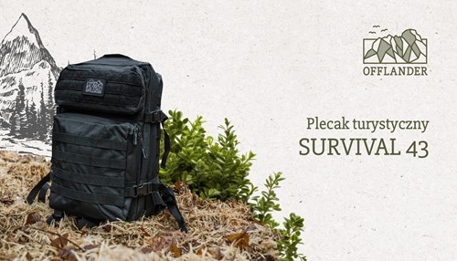 Plecak turystyczny Offlander Survival 43l czarny