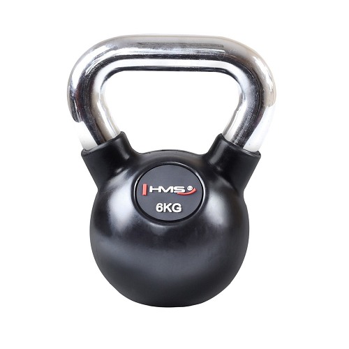 KETTLEBELL ŻELIWNY KGC OGUMOWANY UCHWYT CHROM HMS