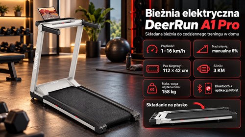 Bieżnia DeerRun A1 Pro – srebrna