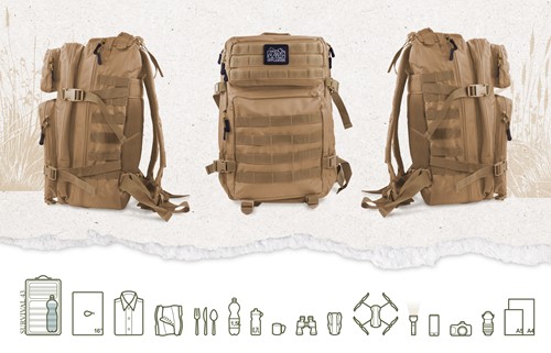 Plecak turystyczny Offlander Survival 43l khaki