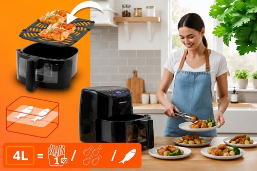 Frytkownica beztłuszczowa Air fryer frytownica 4l Berdsen 1500W BD-658 czarna