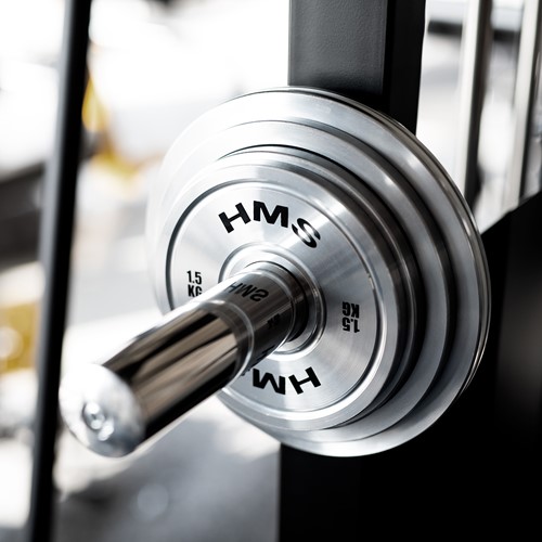 Zestaw stalowych talerzy olimpijskich kalibrowanych HMS TOS 2 x 1.5 - 5.0 kg (22kg)