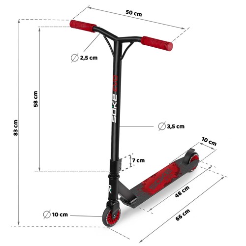 Hulajnoga SOKE EVO red