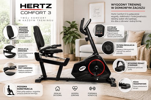Rower poziomy Hertz Fitness Comfort 3