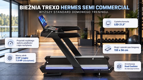 Bieżnia Trexo Hermes Semi Commercial