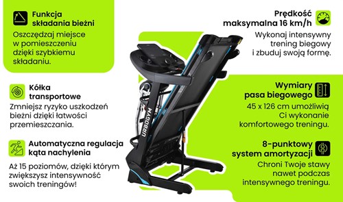 Bieżnia UrboGym V680MS + masażer