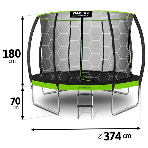 Trampolina ogrodowa NEO SPORT 12FT 374 cm