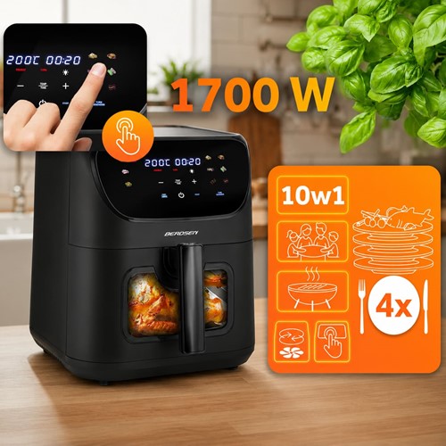 Frytkownica beztłuszczowa Air fryer Berdsen BD-660 czarna