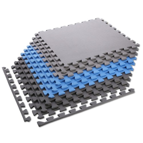 Mata puzzle One Fitness MP10 BLUE-GREY (9 elementów)