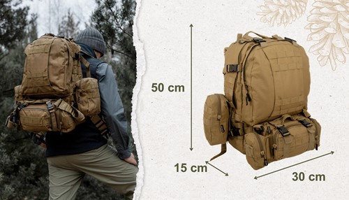 Plecak turystyczny Offlander Combo 38l khaki