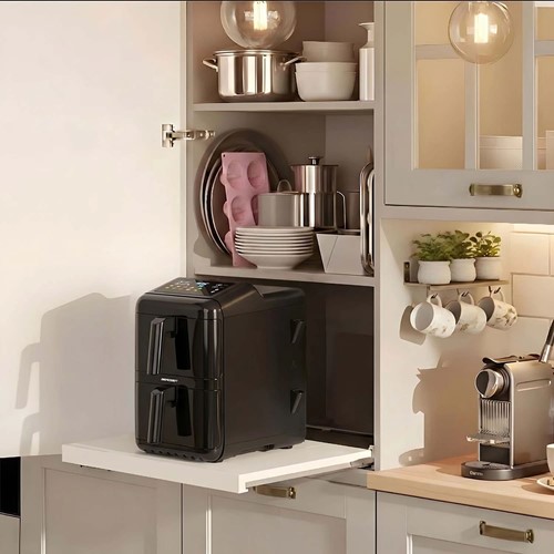 Frytkownica beztłuszczowa dwukomorowa pionowa 11.6 l Air fryer frytownica Berdsen 3000W BD-663