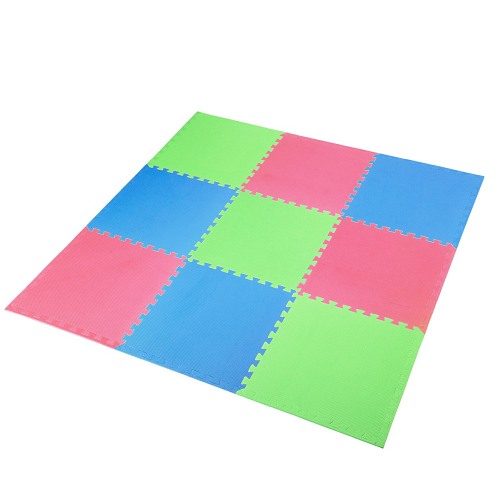 Mata puzzle One Fitness MP10 GREEN-BLUE-RED (9 elementów)