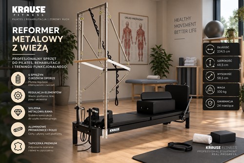 Reformer Metalowy z Wieżą Krause Fitness