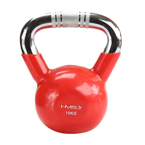 KETTLEBELL ŻELIWNY KGC OGUMOWANY UCHWYT CHROM HMS