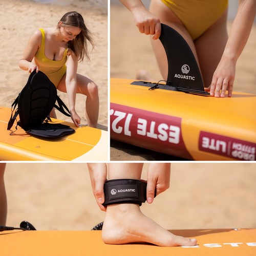 Deska SUP Aquastic Este 12'0" pomarańczowa