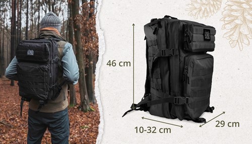 Plecak turystyczny Offlander Survival 43l czarny