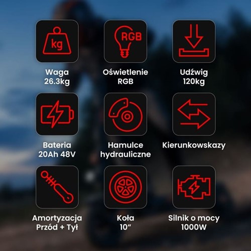Hulajnoga elektryczna Kamikaze K1 Plus Nightmare